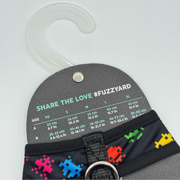 Fuzz Yard Arcade Game Print Dog Harness Dog’s Size XS - Picture 5 of 5